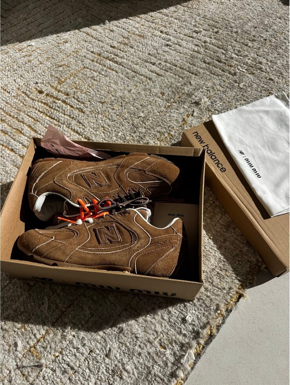 Miu Miu x New Balance 574 Brown Suede Sneakers - EU 40